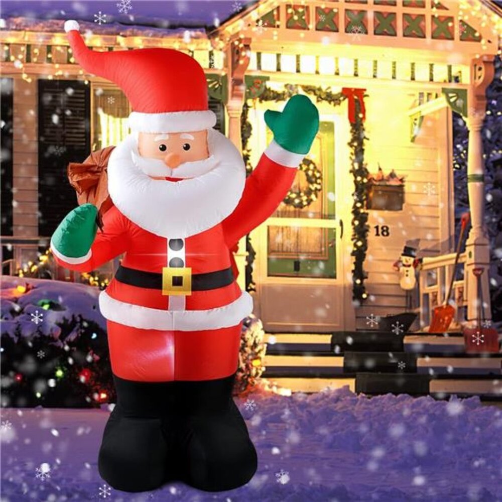 6 FT Christmas Inflatables Santa Claus with Gifts Bag, Christmas